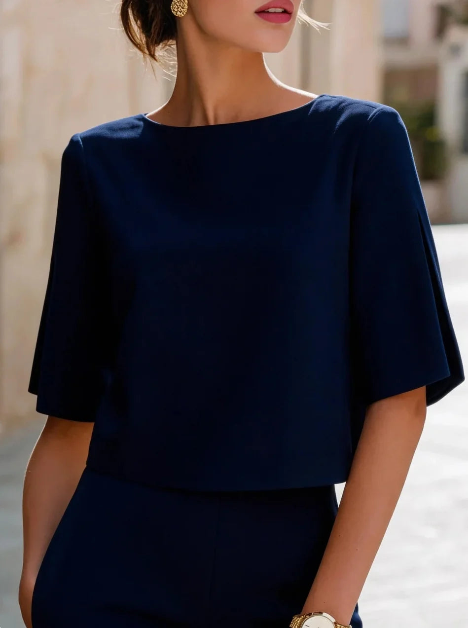 Stella Elegant Bateau Neck Top