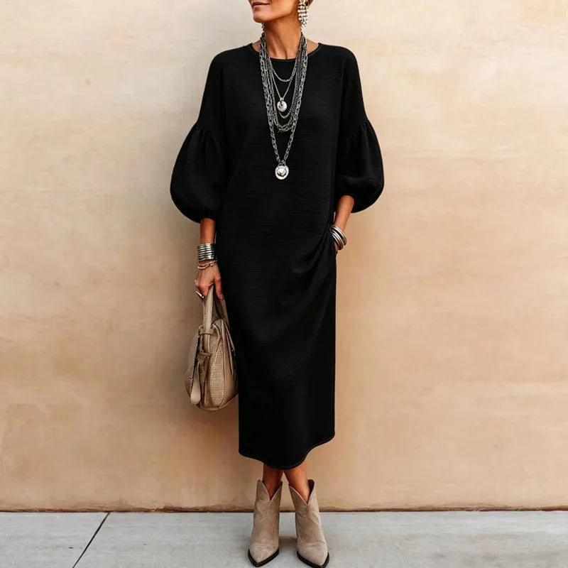 Pia Lantern Sleeve Maxi Dress