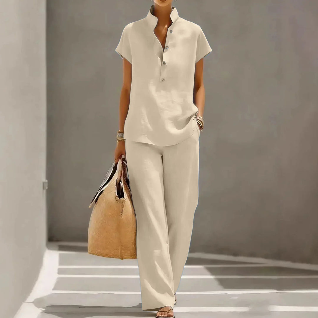 Vespera Breathable Linen Matching Set