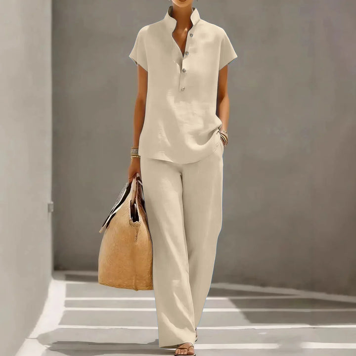 Vespera Breathable Linen Matching Set