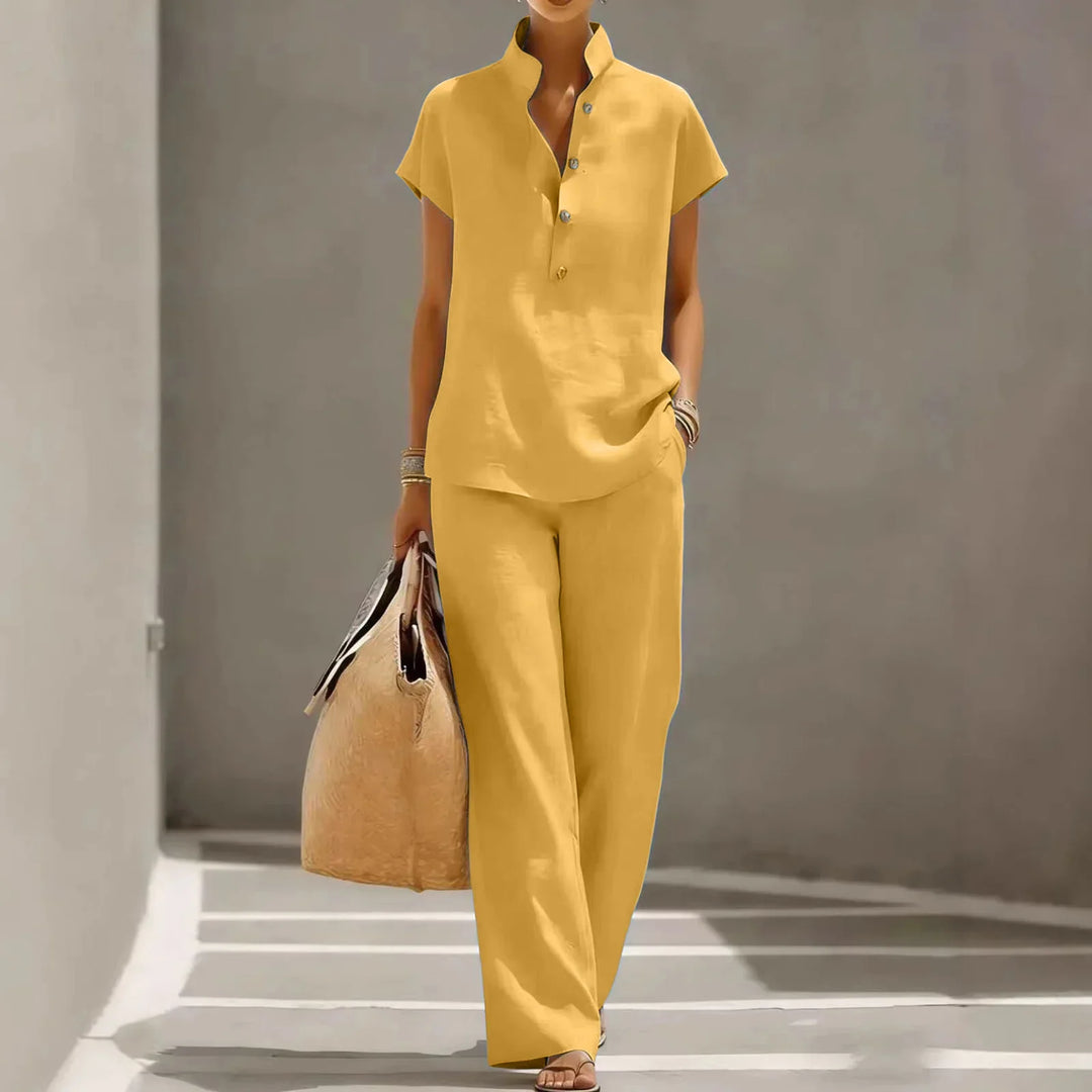 Vespera Breathable Linen Matching Set