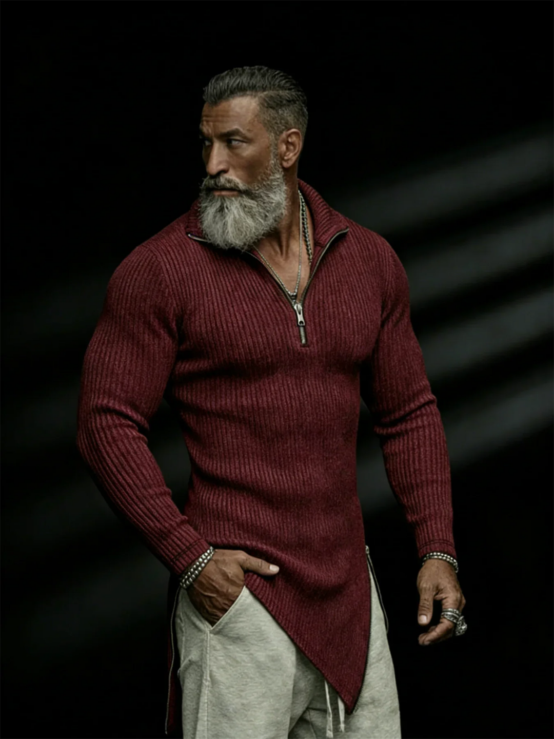 Jacob Quater Zip Knit Sweater