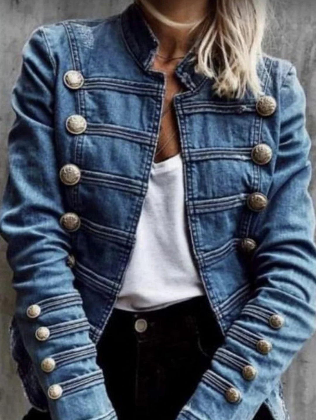 Alicia Military Denim Jacket