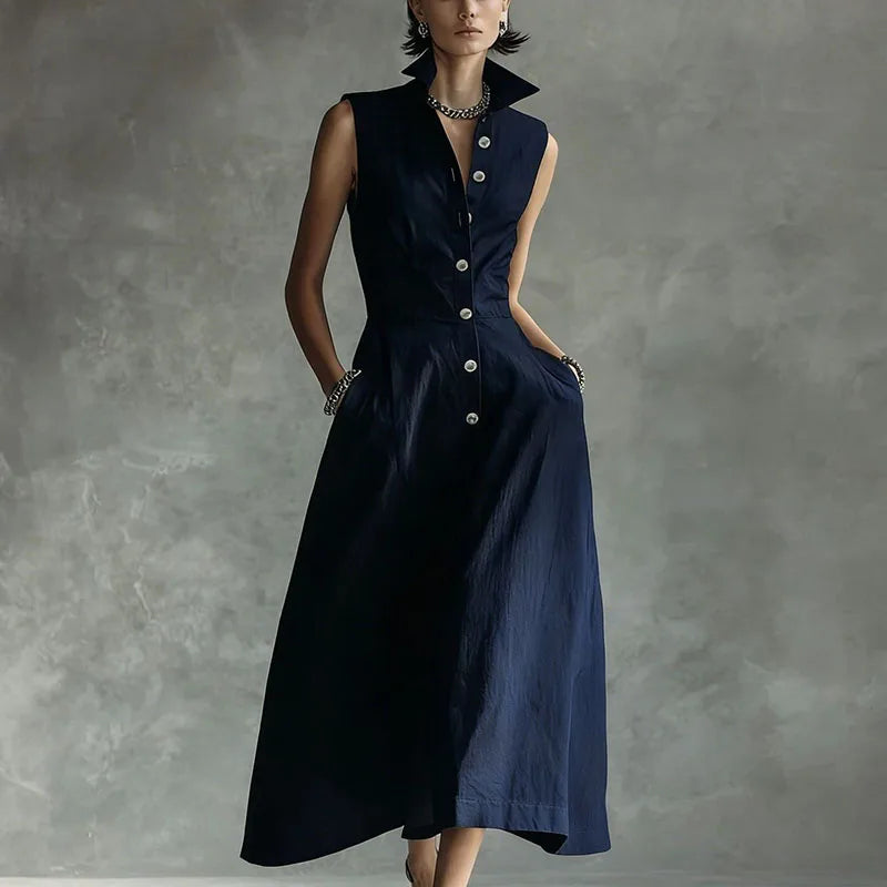 Renata Sophisticated Shirt Maxi Dress