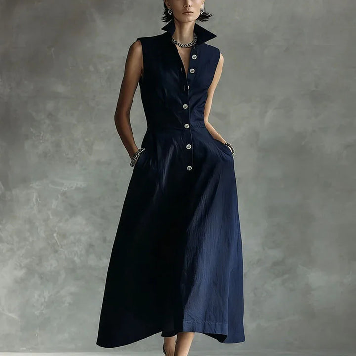 Renata Sophisticated Shirt Maxi Dress