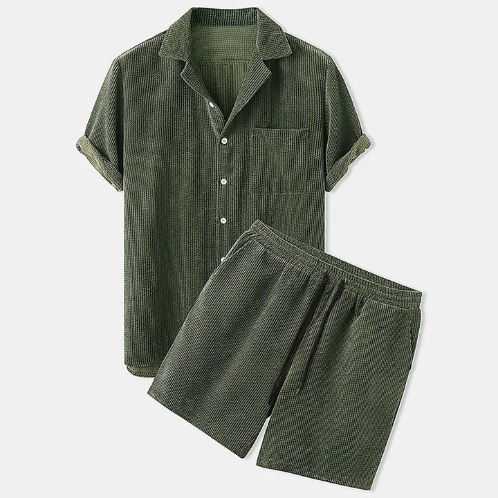 Adrian Button Down Summer Polo Set