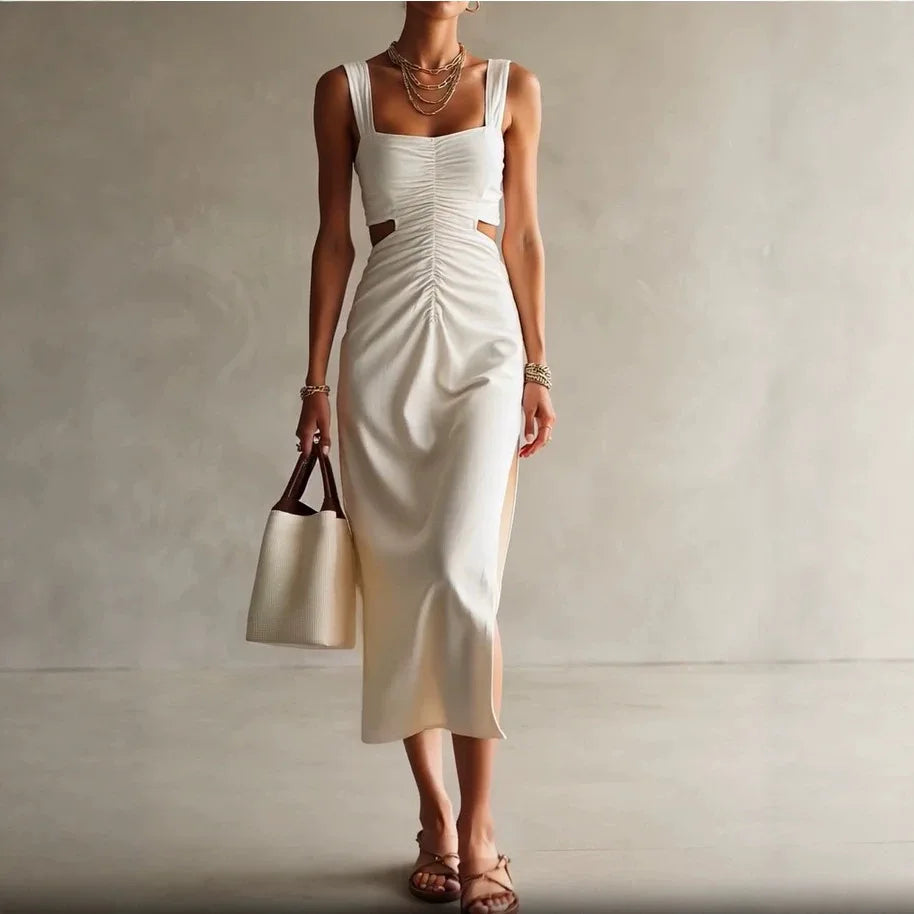 Ainsley Chic Ruched Maxi Dress