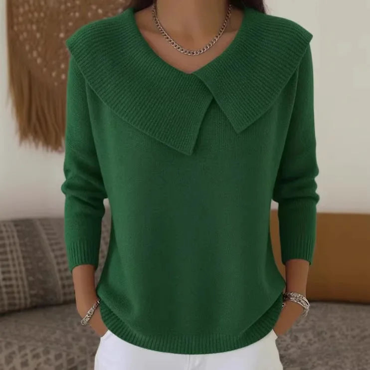 Anneke Fold Collar Sweater
