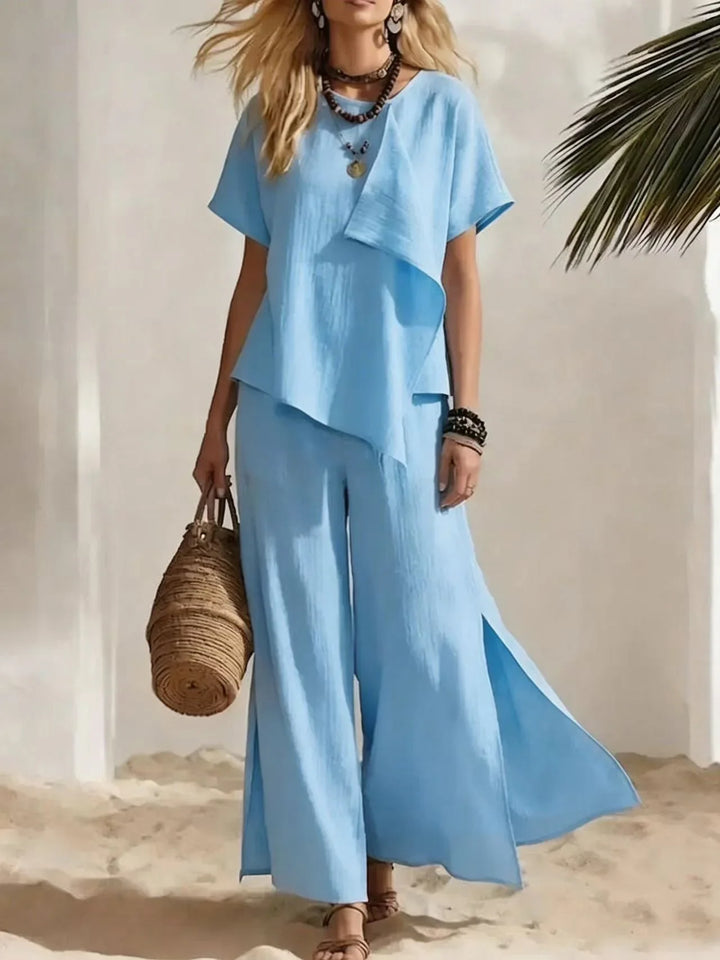 Dorinda Asymmetrical Two-Piece Set