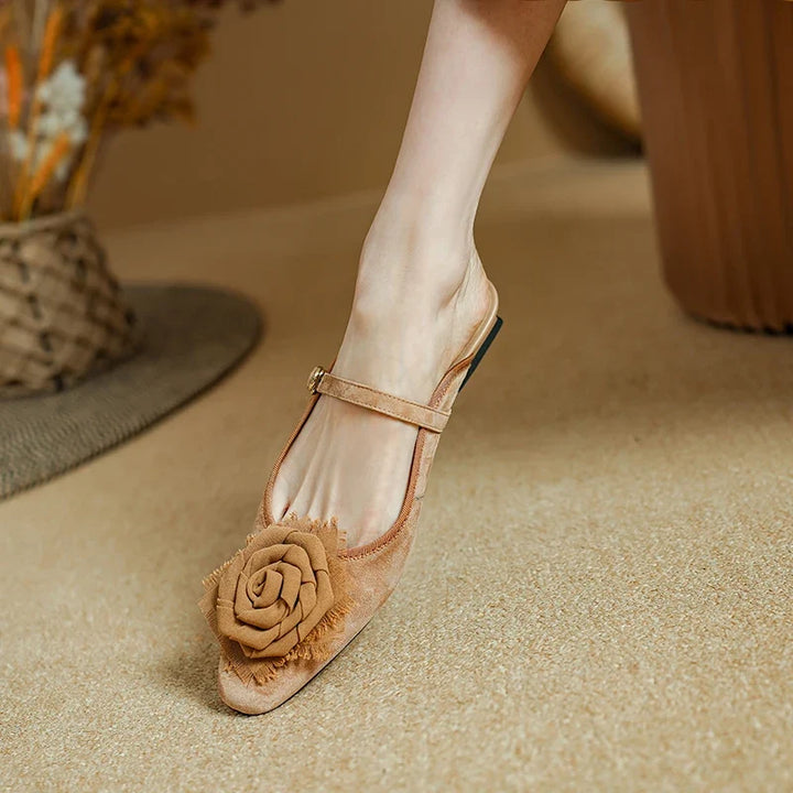 Evelyn Floral Mule Flats