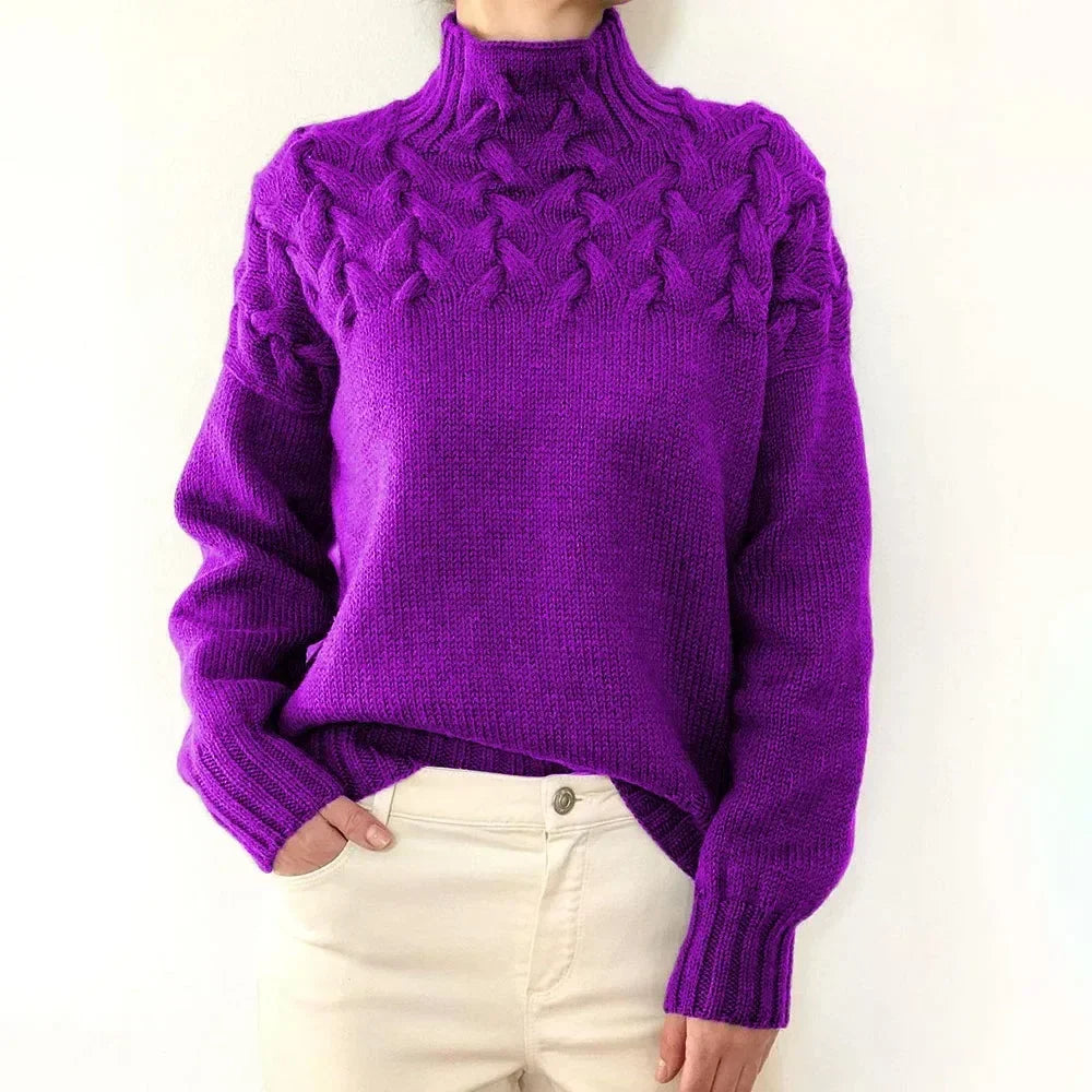 Wilhelmina Cable Knit Turtleneck