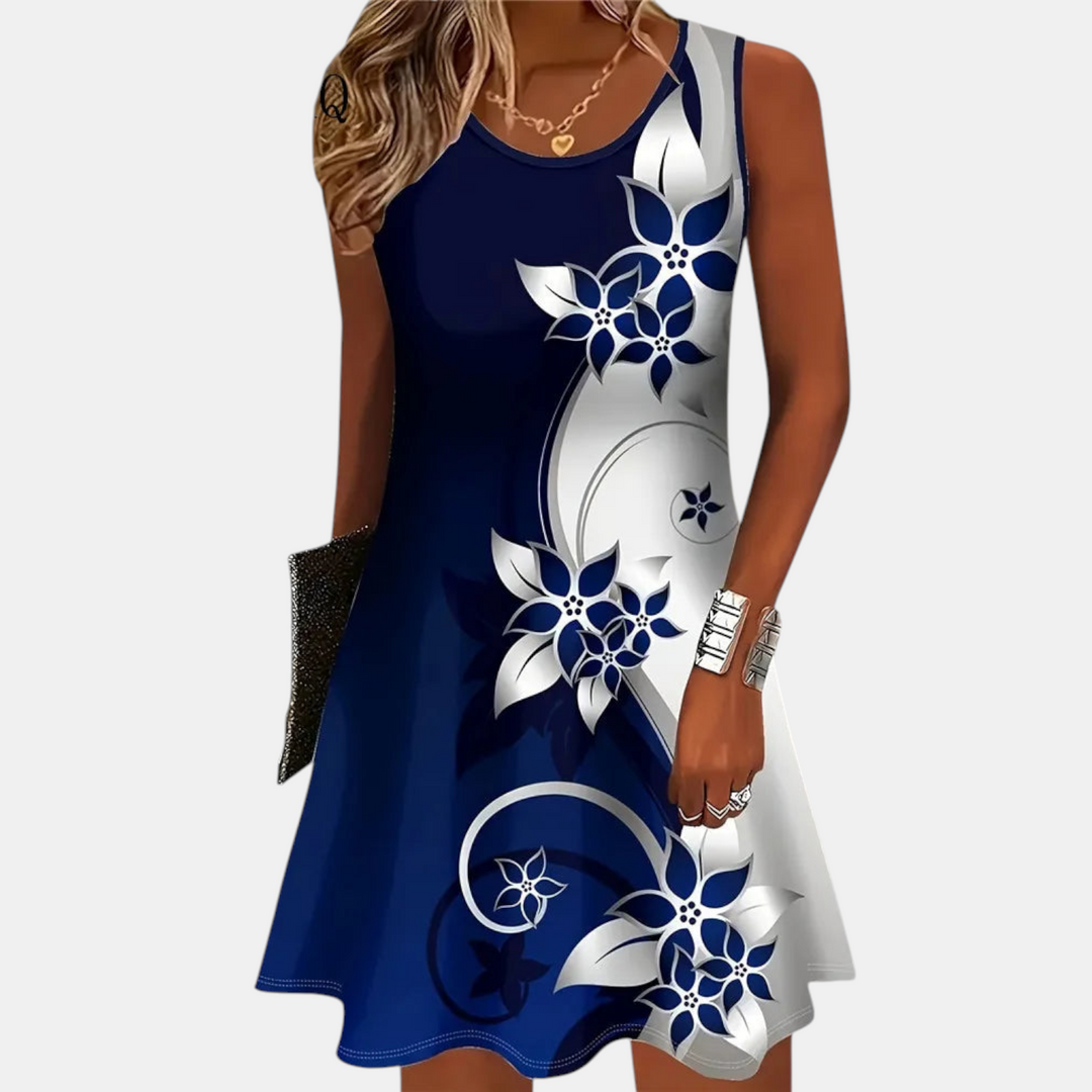 Angela Floral Print A-Line Mini Dress