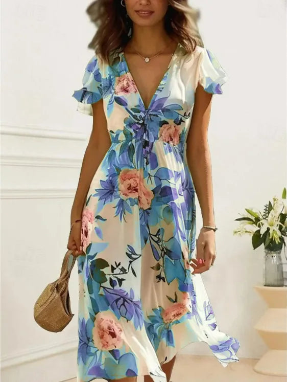 Sacarlett Flowy Floral Midi Dress
