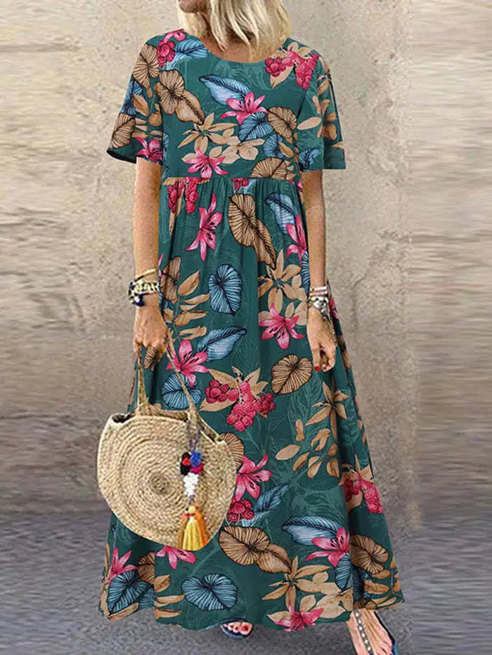 Faye Vintage Floral Maxi Dress