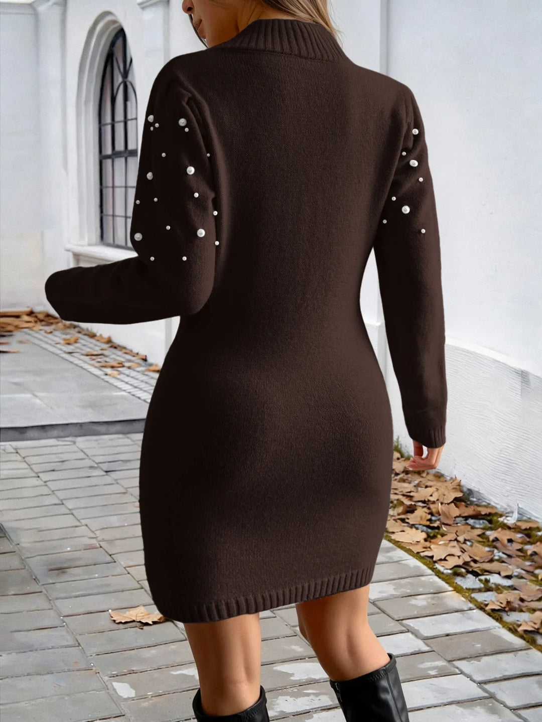 Larkin Pearl Beaded Sweater Dress