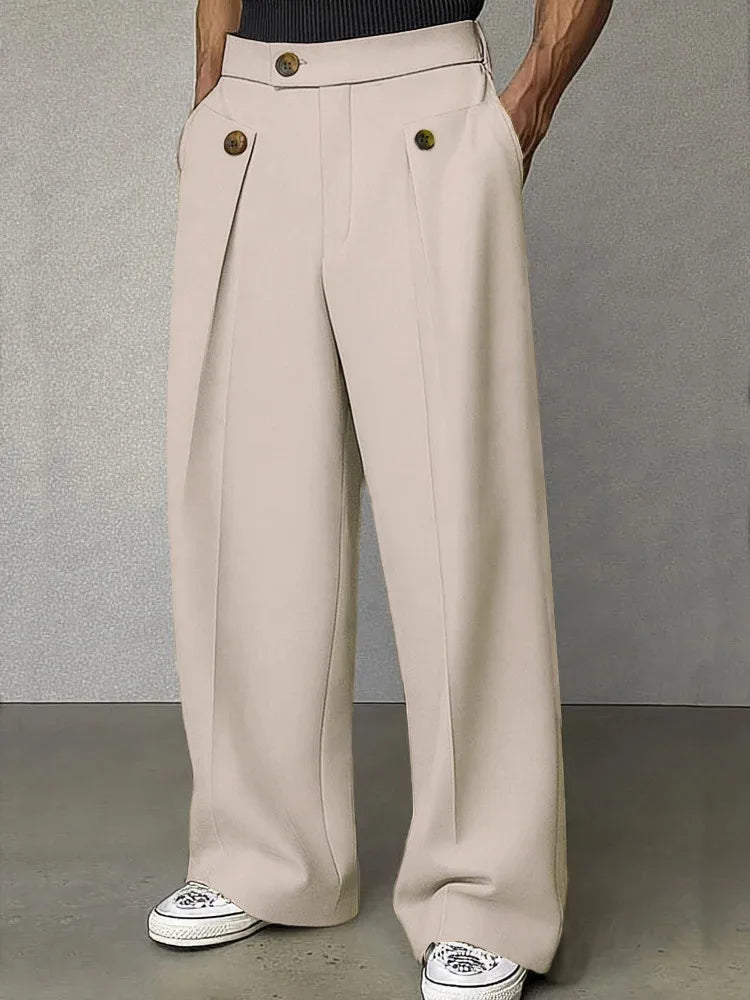Mathias Button Tab Trousers
