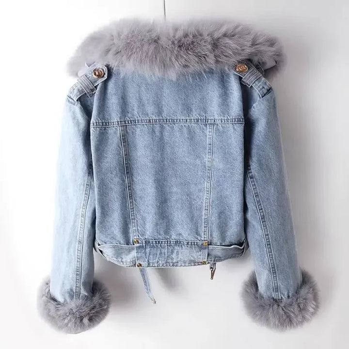 Danica Faux Fur Denim Jacket