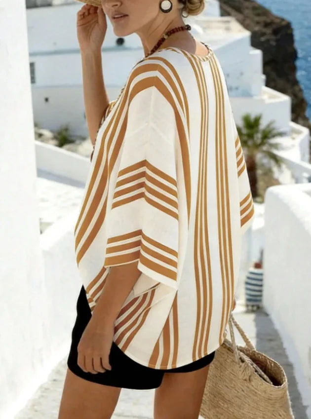 Audrey Batwing Stripe Blouse