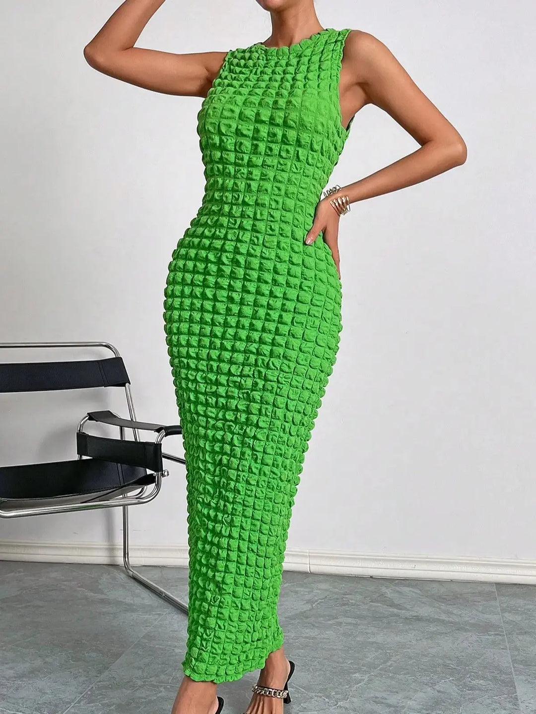 Sansa Textured Sleeveless Maxi Dress