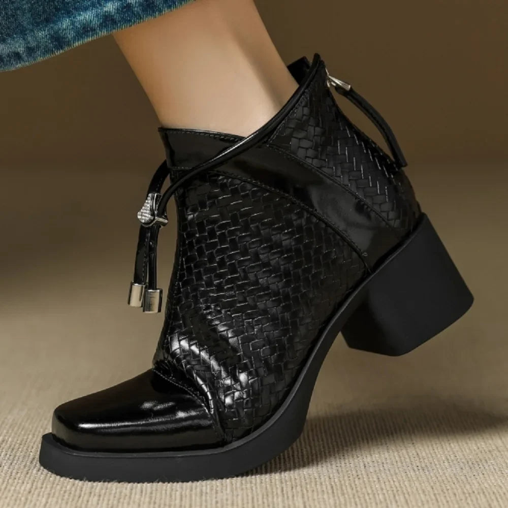 Isaura Woven Ankle Boot
