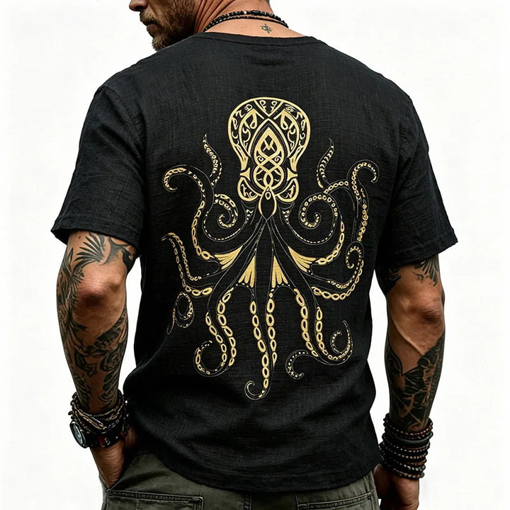 William Octopus Print T Shirt