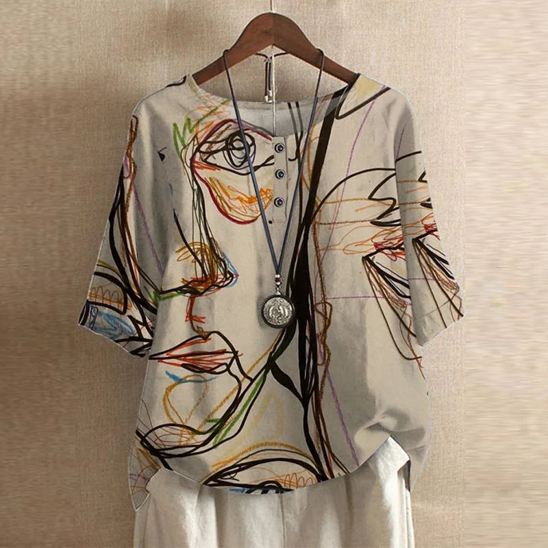 Gloria Retro-Inspired Blouse