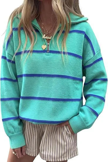 Daria Striped Knit Pullover