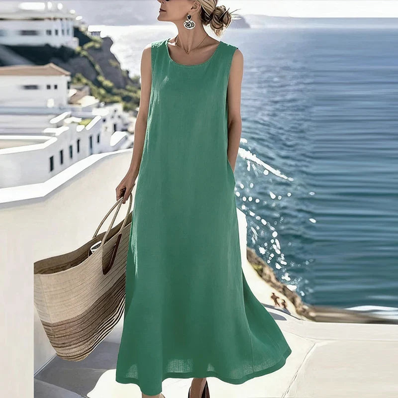 Lucelia Elegant Sleeveless Maxi Dress