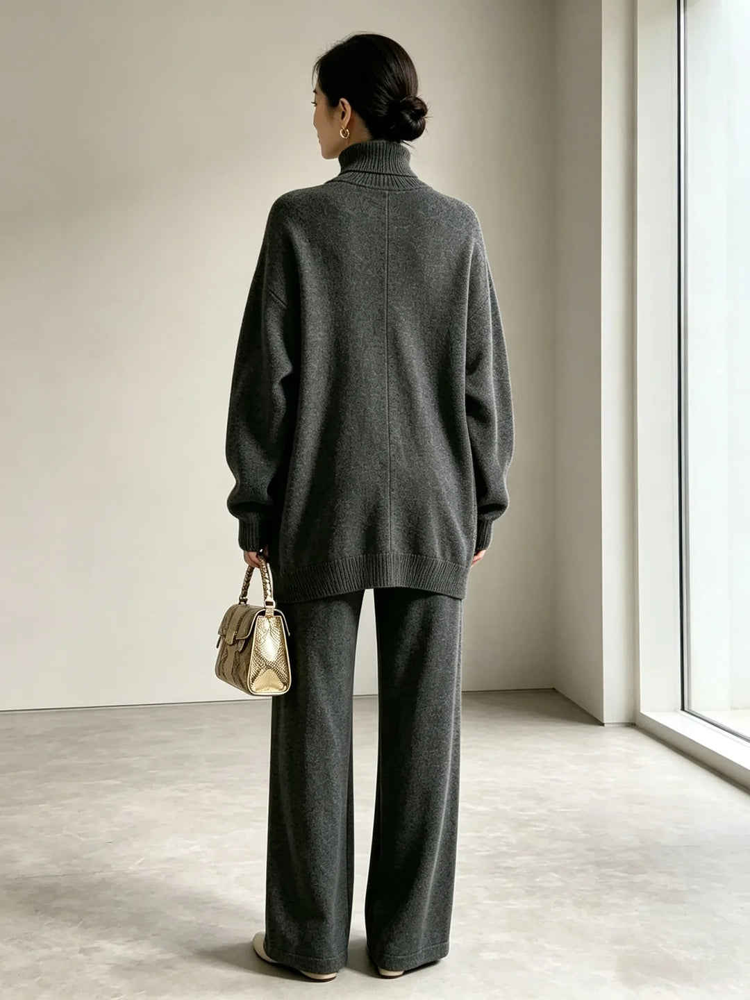 Solene Wrap Front Sweater Set