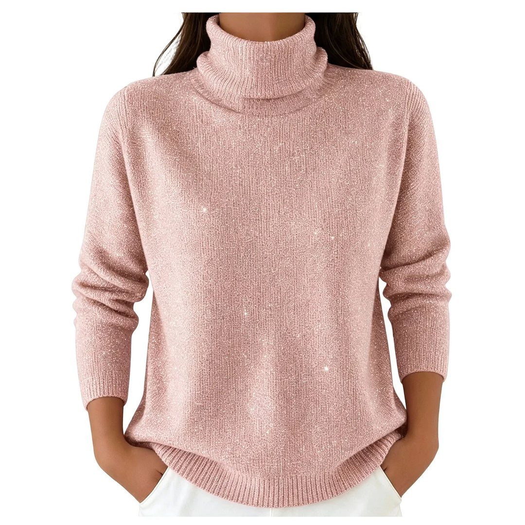 Elodie Turtleneck Shimmer Sweater