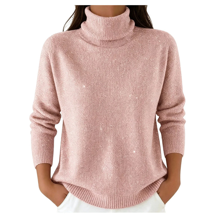 Elodie Turtleneck Shimmer Sweater