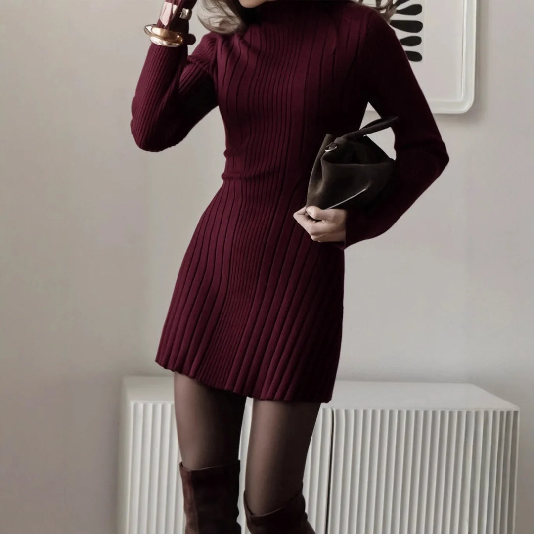 Marisela Mock Neck Sweater Dress