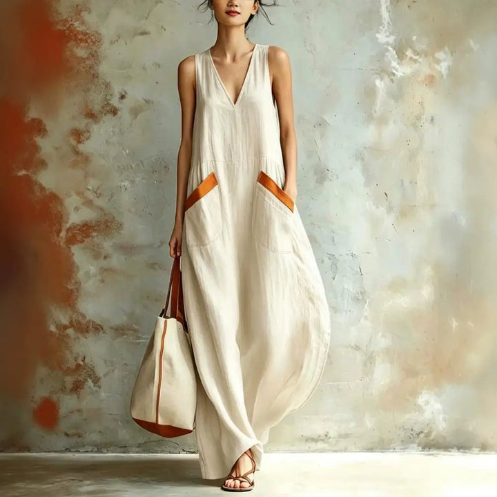 Jacquelyn Relaxed A Line Summer Maxi Dress