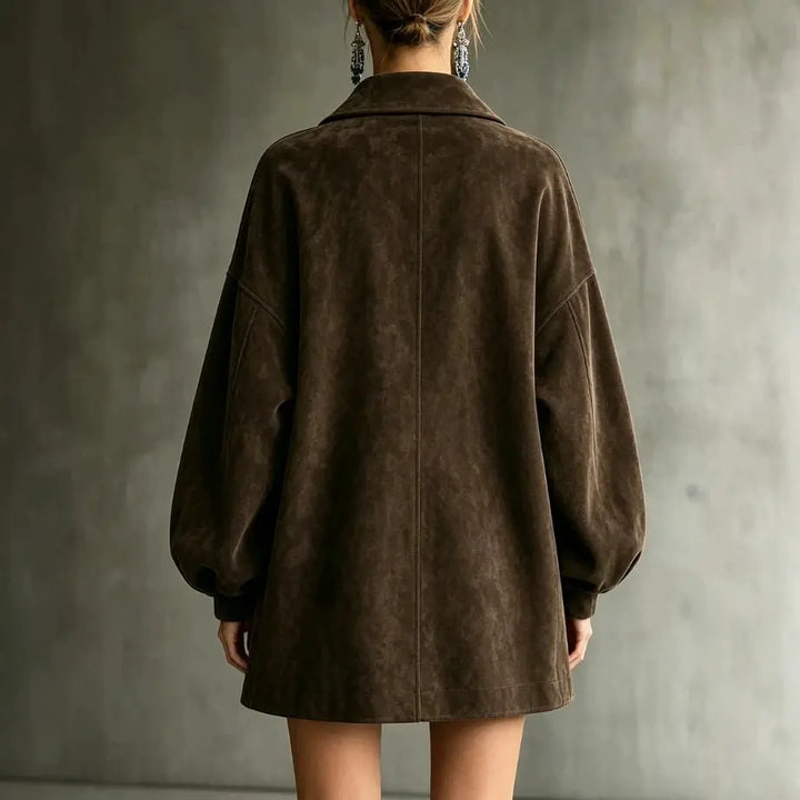 Hazel Button Front Suede Jacket