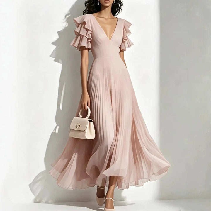 Marguerite Pleated Maxi Dress