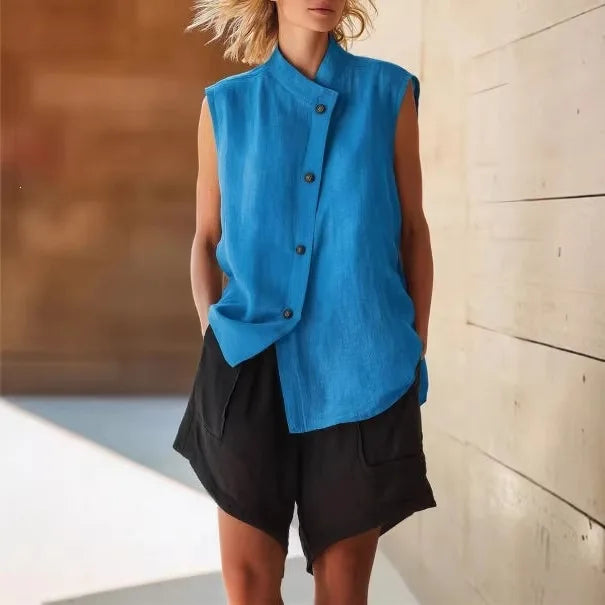 Sara Button Front Two-Piece Set
