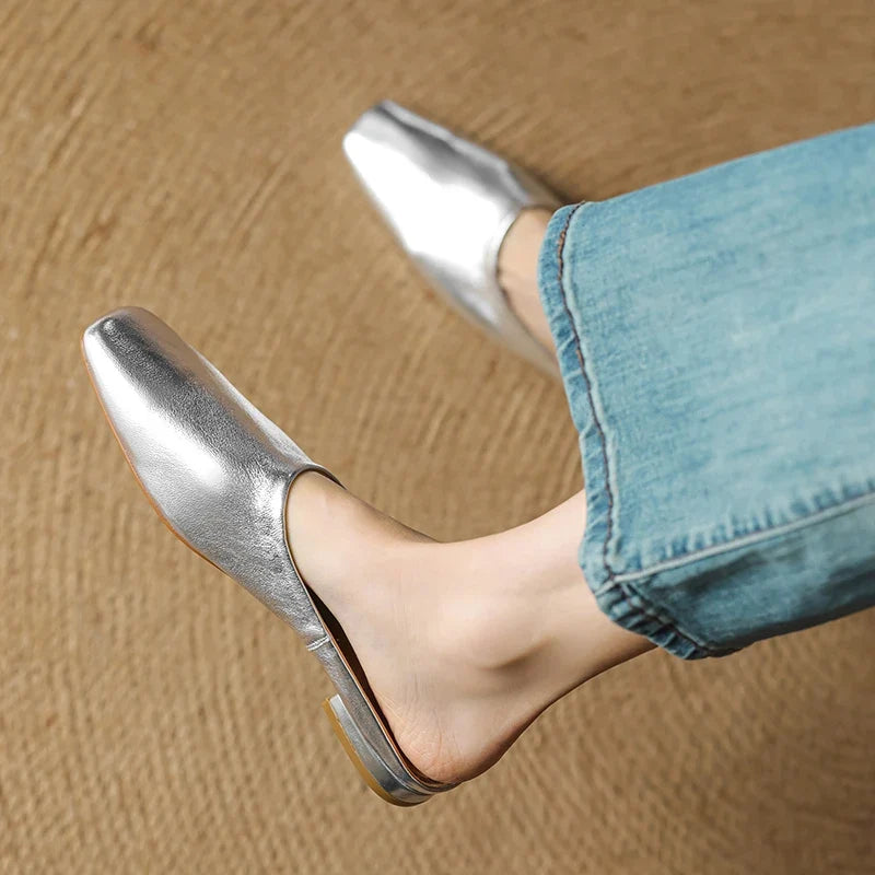 Morgan Genuine Leather Flats