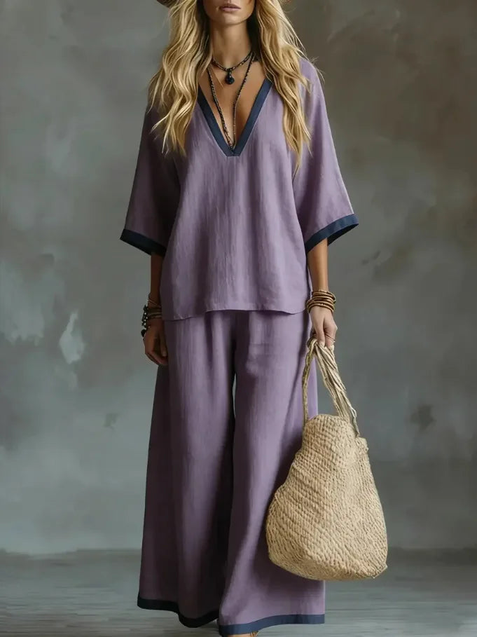 Leslie Breathable Wide Leg Pant Set