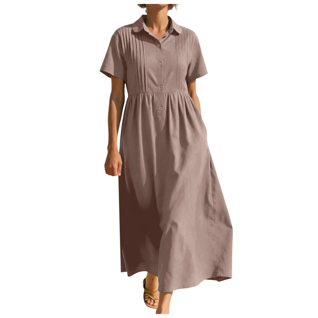 Stella Button Front Midi Dress