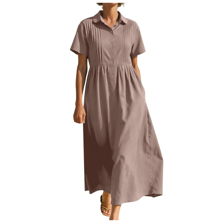 Stella Button Front Midi Dress