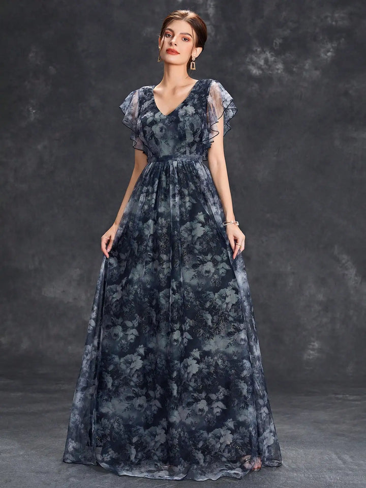 Tessa Ruffle Wedding Guest Dress