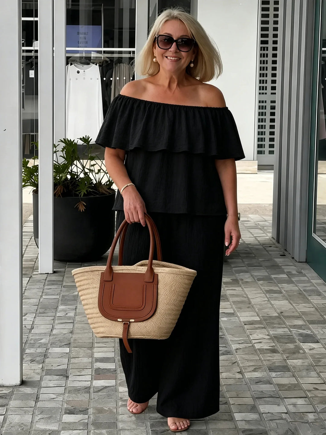 Emily Ruffle Pants Set