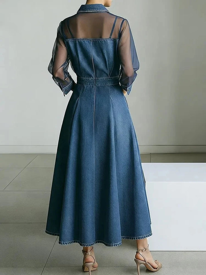 Valeria Denim Midi Dress