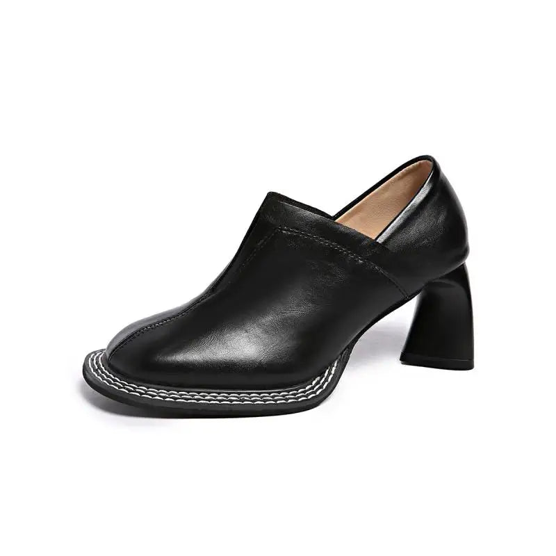 Halona Contrast Stitch Loafers