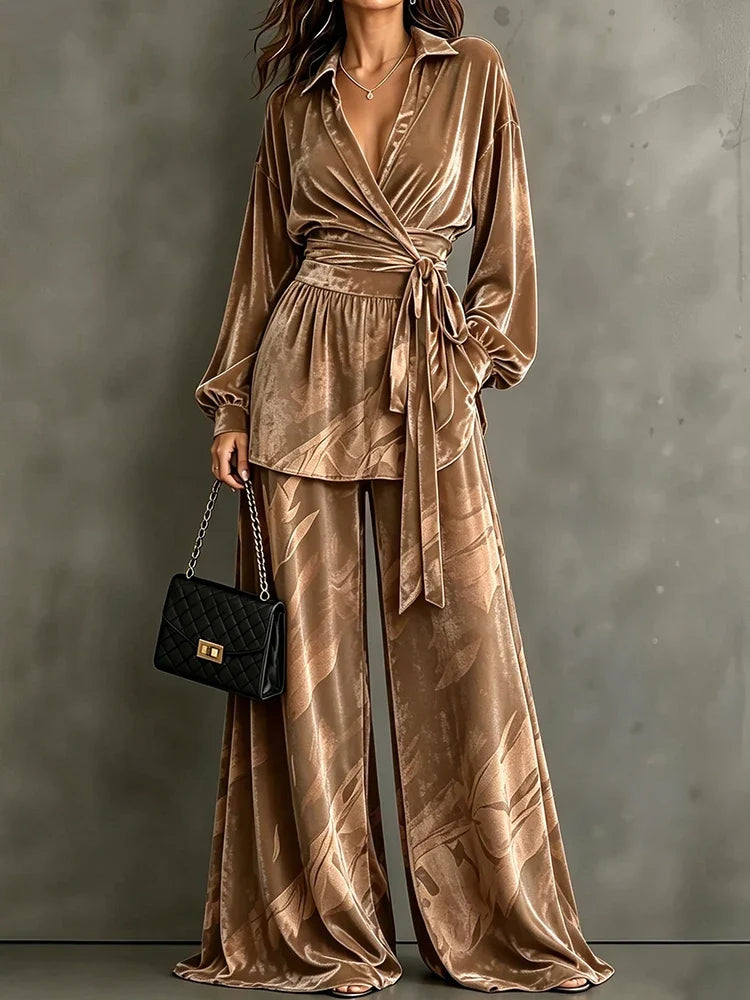 Oriella Velvet Wrap Front Set