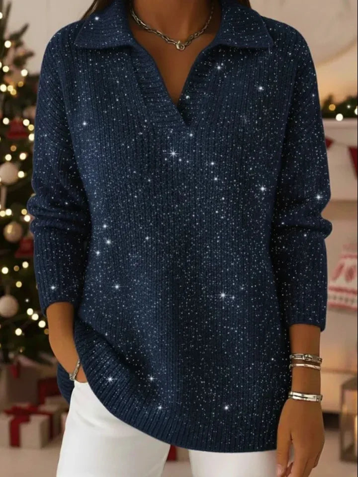 Marina Sequined Pullover Sweater