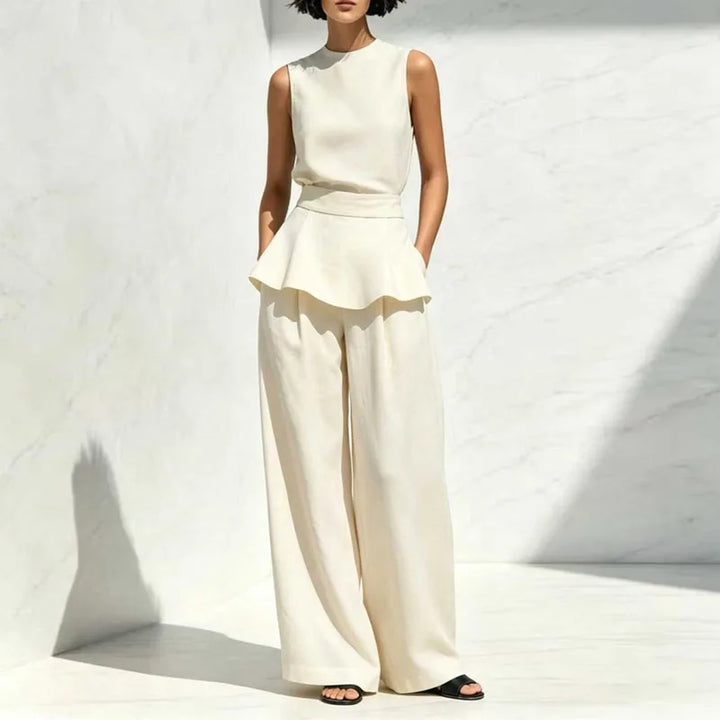 Florina Sleeveless Wide Leg Pants Set