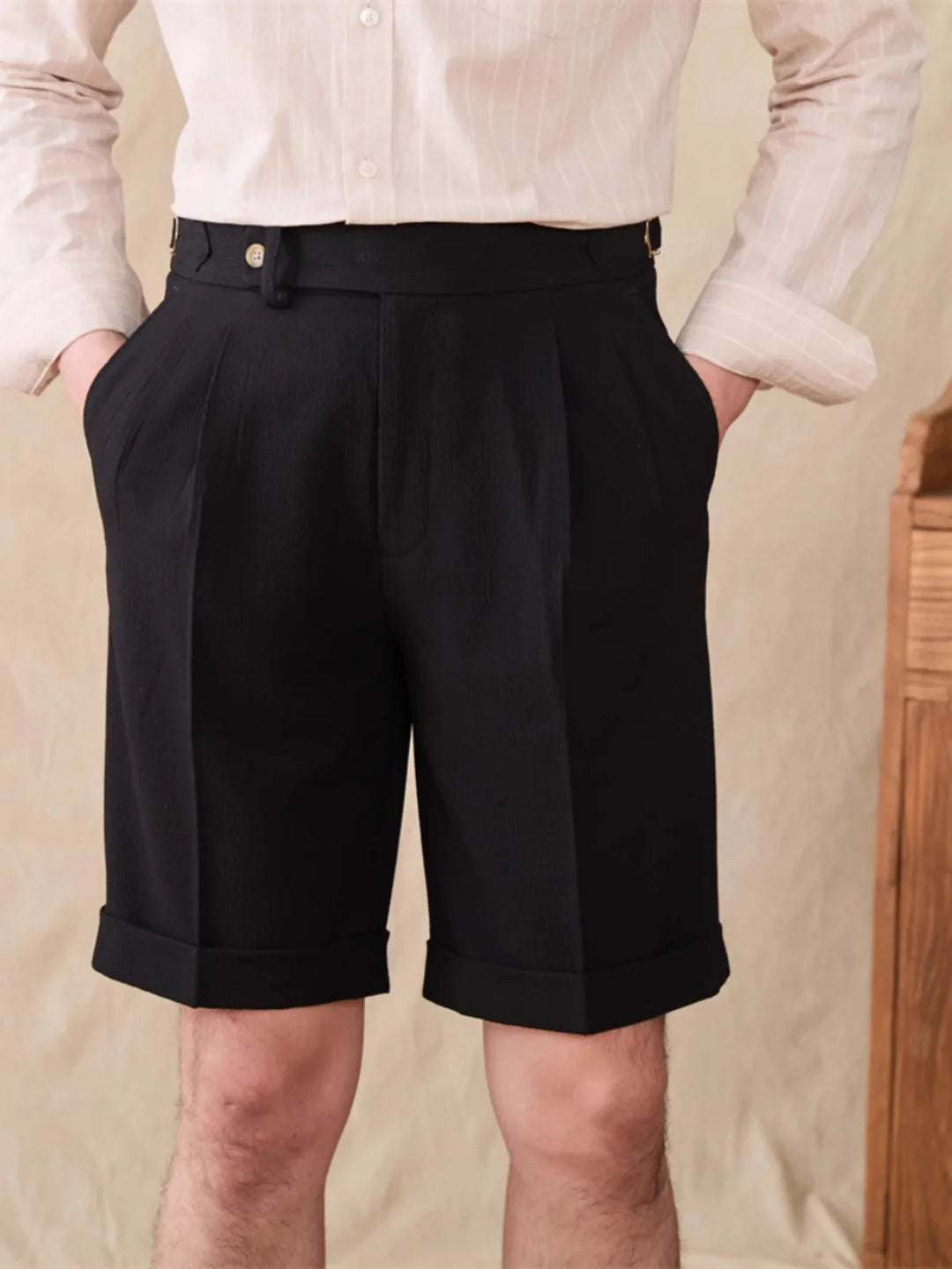 Grayson Classic Waist Buckle Casual Shorts