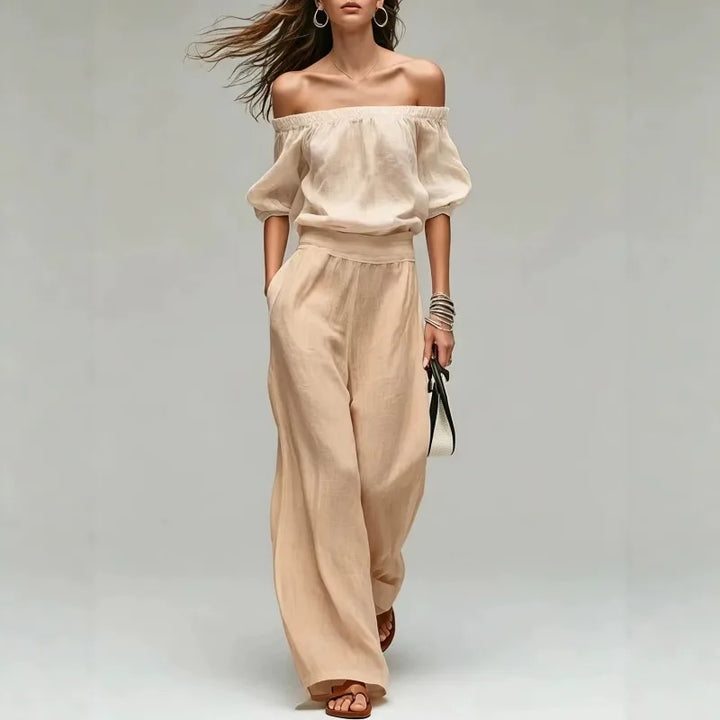 Jaclyn Off Shoulder Two-Piece Set