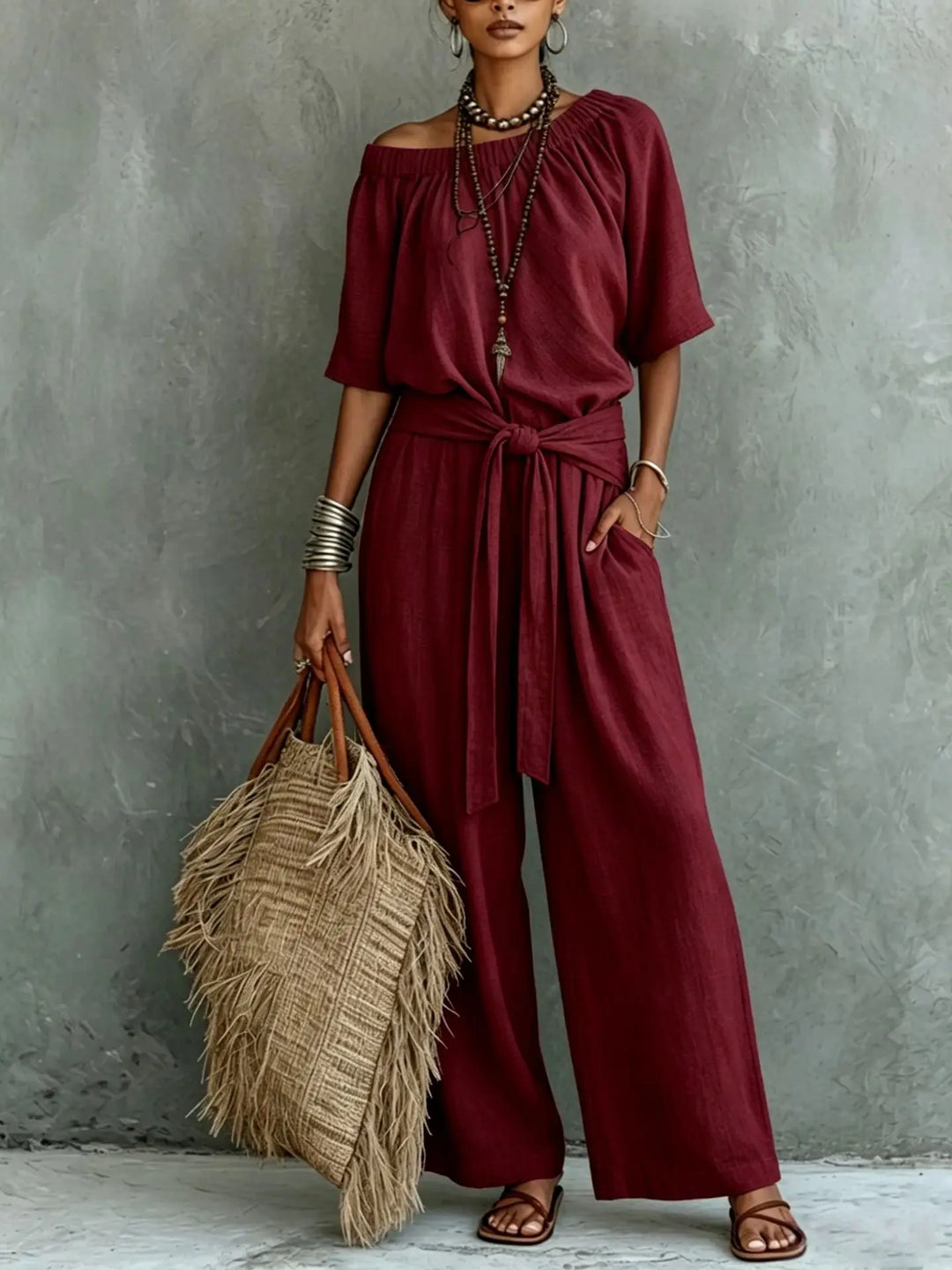 Jessica Casual Wide Leg Jumpsuit